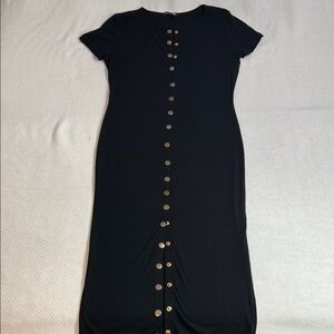 Black Button-Down Dress 👗